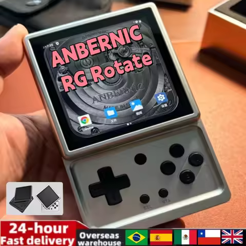 ANBERNIC RG Rotate 3.5" IPS Rotating Screen Android Handheld Game Console Retro Emulator WiFi Video 