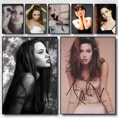Actor A-Angelina Jolie Painting Calligraphy Canvas Poster Wall Art interior Hallway Home Decoration 