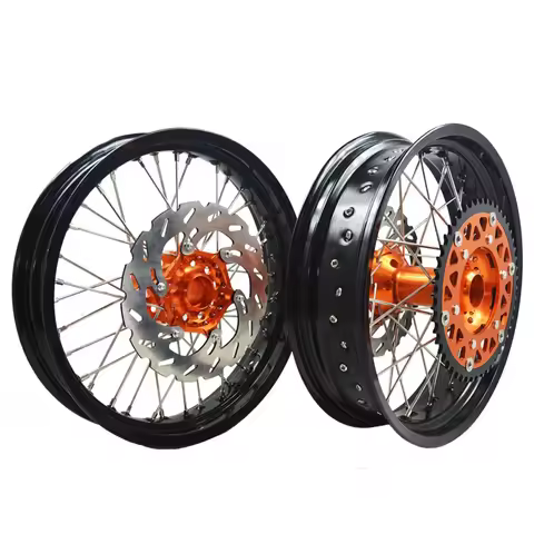 Motorcycle Parts 17 Inch Aluminum Spoke Alloy Wheels Rims For EXC125 250 450