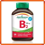 Jamieson - 維他命B2 核黃素 100毫克100粒 能量新陳代謝抗疲勞 平行進口 (參考效期:05/2027*)