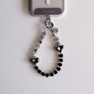 GALADO Chromium Hearts Chrome Crystal Phone Charm