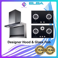 Elba Primo Designer Hood & Glass Hobs | EH-H9321ST(BK) + EGH-K8942G(BK) / EGH-K8943G(BK)