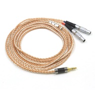 New HiFi 16Core Mixed Braided Silver Plated 2.5 4.4 6.5mm/4pin XLR for Focal Utopia ELEAR Upgrade Headphone Cable