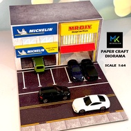 Papercraft Diorama 01 1:64 scale - MR DIY & Michelin Shop
