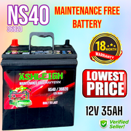 Car Battery Maintenance Free NS40 NS60 1SNF 2SM 3SM 12V (18mos Warranty)