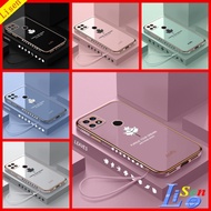 Case OPPO A15 Case OPPO A15S Casing OPPO A15 ponsel silikon sisi lurus