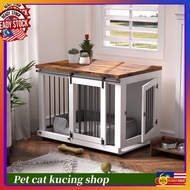 Angkar Kayu Furniture Cat House Dog Cage Dog Box with Wire Door Dog House Wooden Cat House Pet House