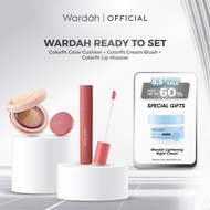 [Buy 3 Get 4] Wardah Ready to Set-Colorfit Glow Cushion + Cream Blush + Lip Mousse|Simple Makeup, Da