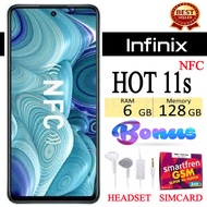 SALE!!! INFINIX HOT 11s NFC RAM 6/128 GB FULLSET Bergaransi - FREE SIMCARD