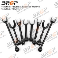 BRCP 8 Pieces Rear Suspension Control Arm Tie Rod End Kits For Tesla Model 3 5YJ3 Y 5YJY 104444400A 