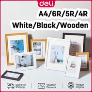 Deli Picture Frame A4/6R/5R/4R Home Decor Wooden Picture Frame Wall Decor Picture Holder VS650