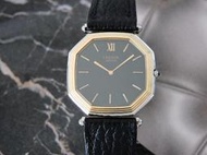 真品 正14K半金 SEIKO CREDOR 貴朵 典藏超薄型(厚度4MM)網格紋男錶 中性錶