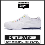 【100% Original 】Onitsuka Tiger MEXICO 66 SLIP-ON White Blue 1183A540-101 Low Top Unisex Sneakers