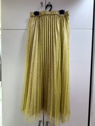 日本帶回 Anysis 半身裙 橡根頭 簿紗 夏日型黃