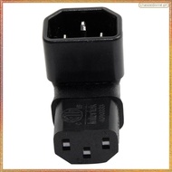 [U L Z R] IEC Male C14 to Up Right Angled 90 Degree IEC Female C13 Power Extension Adapter