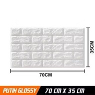 Pi Wallpaper 3D Foam 70cm x 38cm x 3mm | Room Decoration Wallpaper | 3D Foam Brick Wall Paper/ Easy 