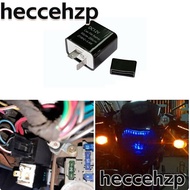 HECCEHZP Flasher Relay, Adjustable ABS Motorcycle Flasher Relay, Universal Black 12V LED Waterproof Hyper Flash Relay Car