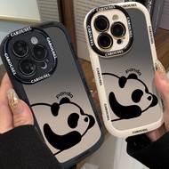 HP MERAH Casing Panda Cartoonhp Wine Red New Model Stylish & Unique Black Softcase Suitable for VIVO