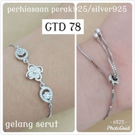 GTD 77 GTD 78 SILVER 925 OAA WHITE DRAWING BRACELET