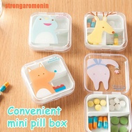 【NIN】Cute Cartoon Mini Storage Medicine Pill Box Portable Empty Travel Accesso