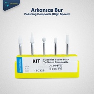CRR DENTAL ARKANSAS BUR POLISHING COMPOSITE GIC HIGHSPEED BUR POLISHING/ ALPIN STONE WHITE HIGH SPEE