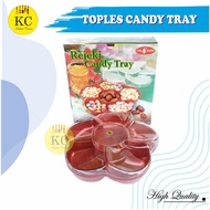Toples Sekat 6 Bunga Candy Toples Putar Toples Kue Tempat Kue Lebaran Toples Candy Box Toples Cand