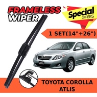 NEW CAR WIPER TOYOTA COROLLA ATLIS WIPER 1SET (14"+26") WIPER COROLLA ATLIS