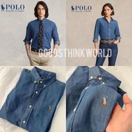 有吊牌 Ralph Lauren Polo Shirt shirts 超軟身牛仔襯衫 牛仔外套 上衣 成人