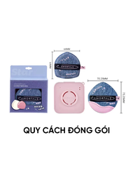 Bông Mút Trang Điểm Amortals Twin Stars Mút Đánh Nền Cao Cấp Thoáng Khí Đàn Hồi Kèm Hộp Đựng