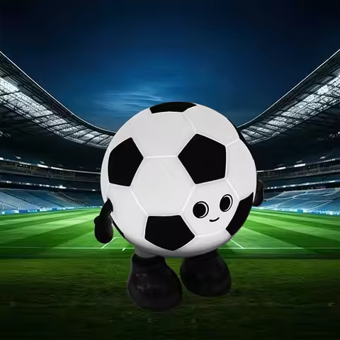 Cute Soccer Silicone Night Light Rechargeable 7-Color Changing Lamp with 3-Level Dimming & 30-Min Ti
