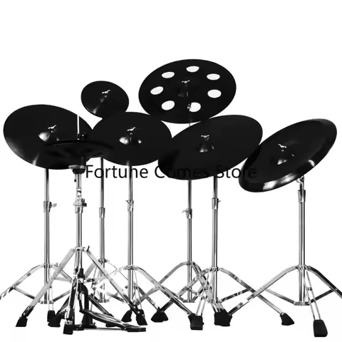 Electronic Drum Cymbal Pack with China Ride Hi-Hat, Complete Cymbal Set for E-Drum Kit