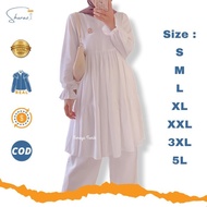 Sale Atasan Tunik Jumbo Ld 120 130 140 Baju Tunik Putih Polos Wanita R