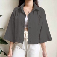 Kemeja crop jumbo ld 120 dan ld 140 cm/blouse jumbo 140 kg