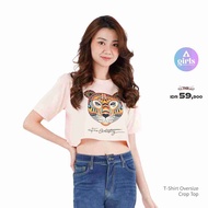 Aerostreet T Shirt Oversize Crop Top Fine Artistry Peach T-Shirt Tshirt 1CB01