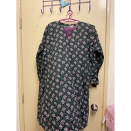 preloved baju kurung cotton black n purple