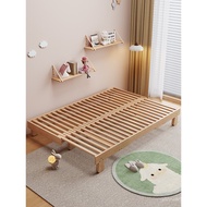 Children Want Montessori Floor Bed Beech Children's Bed Retractable Boys Girls Bedroom Tatami Pullab