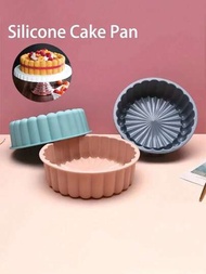 1入組蛋糕模具,圓形蛋糕烤盤,餐廳用不粘蛋糕模具,矽膠蛋糕模具,烤盤dly烘烤工具,多功能家庭蛋糕模具,廚房用品烘焙用品