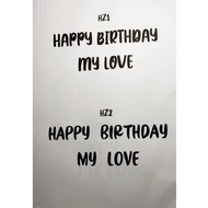 STIKER HAPPY BIRTHDAY BELON PELBAGAI DESIGN TULISAN