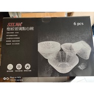 Tree Pattern Glass Snacks 6pcs Bowl 1 Set