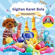 Rubber Bite Toy for Dogs Cat/ | Rubber Dog Cat Bite Toys Bell