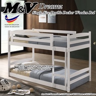 M&amp;V Dreamz Single Size Double Decker Wooden Bed 单人双层木床架 /上下舖 Katil 2 Tingkat Kayu/ Katil Hostel / Katil asrama