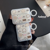 Cute cartoon avatar frosted earphone case for AirPods 1 2 3 Pro casing for AirPods Pro2 cover for AirPods case