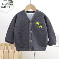 Dorila 80-120 Boys Girls Thin Knitted Sweater Button V-neck Cardigan for 0-5 Yrs Old