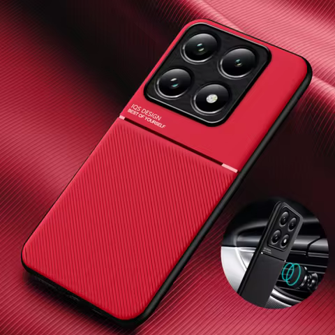 For Xiaomi 14T Pro Car Magnetic Holder Leather Case For Mi 14T Mi14T Xiaomi14T 14 T Pro 14TPro 5G So