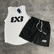 3X3 Basketball Vest American Sports Shorts Men Women Basketball Uniform Suit Sleeveless Quick-Drying