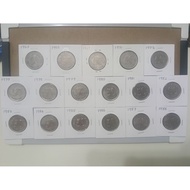 MALAYSIA COIN LAMA 50SEN SET PARLIMEN (1967-1988)