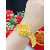 Apricot flower wedding bracelet standard color 24.k