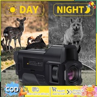 การมองเห็นได้ในเวลากลางคืนกล้องดิจิตอลอินฟาเรดกล้องส่องทางไกลมองกลางคืนแบบตาเดียว6X ซูมเต็ม HD 4K กล้องวีดีโอสำหรับการตั้งแคมป์ทิวทัศน์สัตว์ป่า
