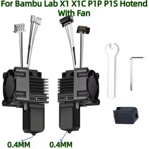 For Bambu Lab X1 X1C P1P P1S Hotend With Fan V2.0 Print Head Complete Hotend Upgrade Hot End P1s Acc
