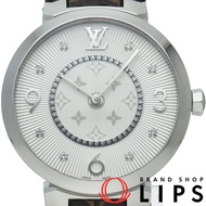 路易威登 Tambour Monogram 腕錶 33毫米

8顆鑽石 Tambour Monogram Q13MJB，附原廠錶盒、保固卡、兩條錶帶，不鏽鋼/皮革錶帶，女士腕錶，銀色，拋光處理，成色極